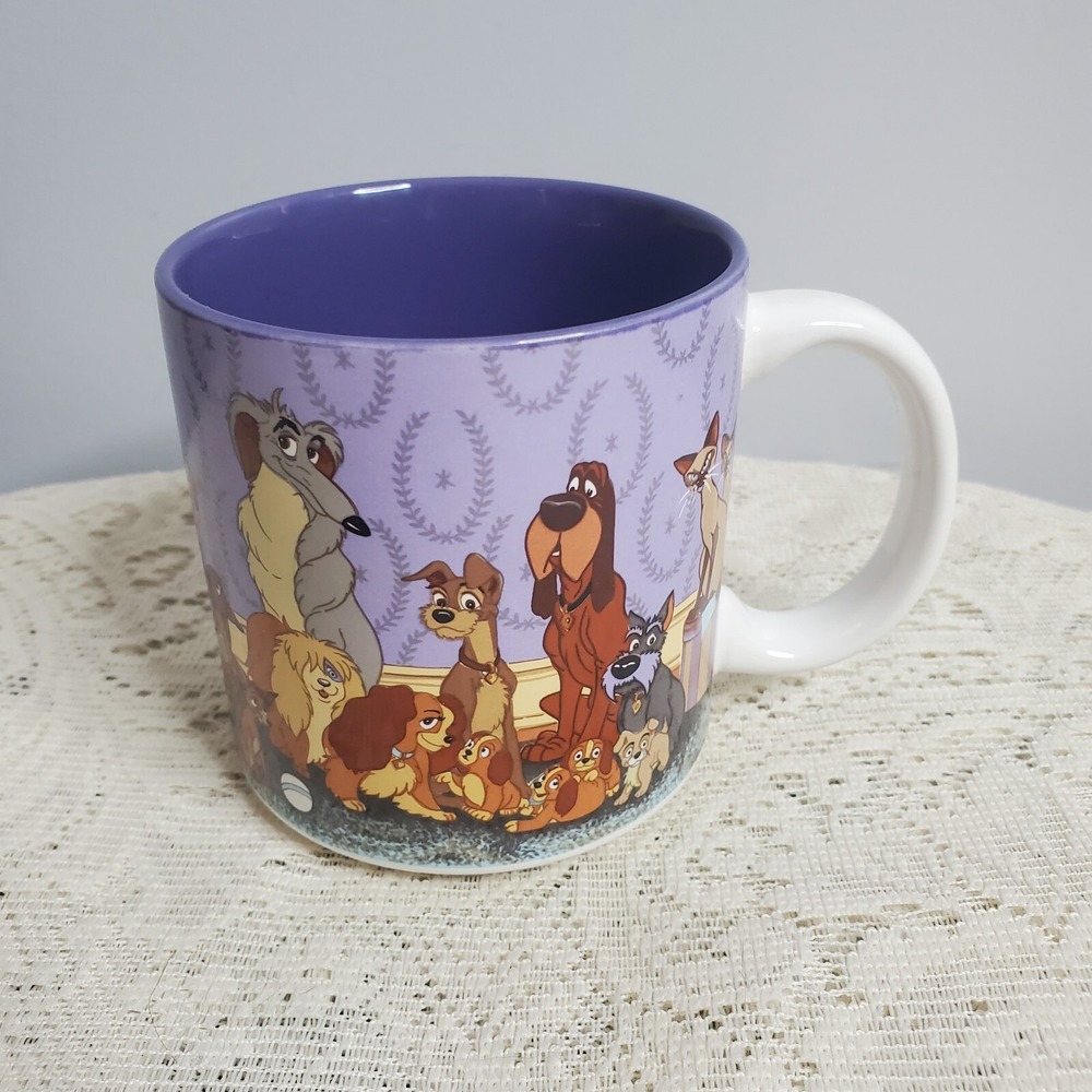 Disney Lady And The Tramp Mug Vintage 1990s Dogs Collectable Classics Made Japan